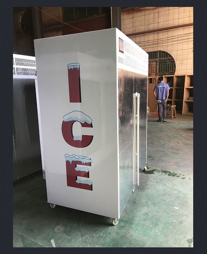 Merchandiser Freezer Penyimpanan Es Pintu Ganda Untuk Outdoor 1841L 6