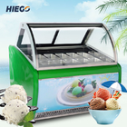 Komersial Countertop Ice Cream Dipping Freezer 16 Pans Gelato Display Case