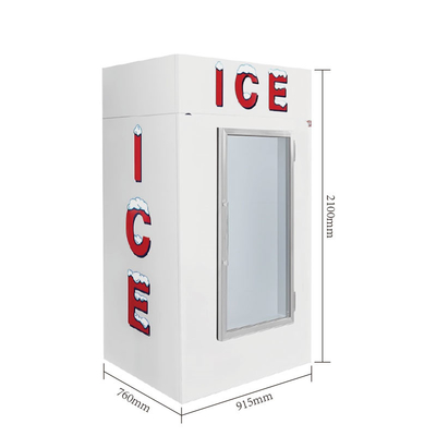 Merchandiser Es Kantong 1841L R404a Dengan Pintu Kaca Pemanas