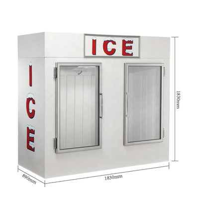 Hotel Kitchen Ice Bag Merchandiser Freezer Kabinet Es Krim Komersial R404a