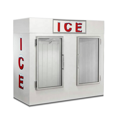 Merchandiser Freezer Penyimpanan Es Pintu Ganda Untuk Outdoor 1841L