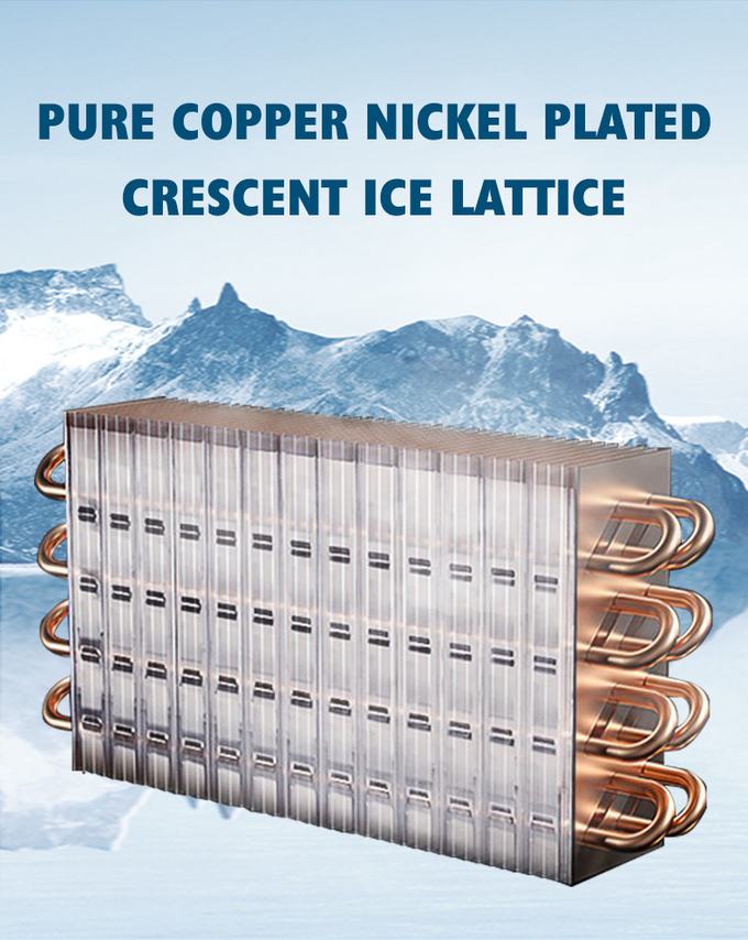 80kg/24 jam Crescent Ice Maker Pendingin Udara Mesin Es Industri Portabel 80kg 6