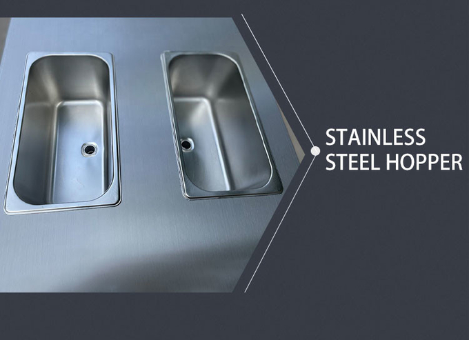 Stainless Steel 25L Desktop Mesin Es Krim Komersial 3 Pembuat Gulung Rasa 7