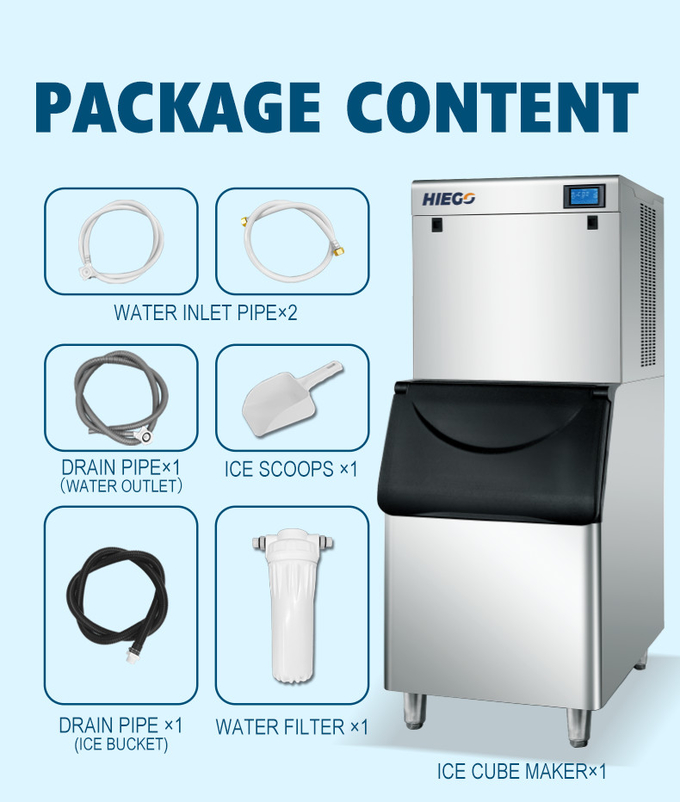 Mesin Es Batu Otomatis 500kg Untuk Pemenang Minuman Dingin Mesin Es Bening 8