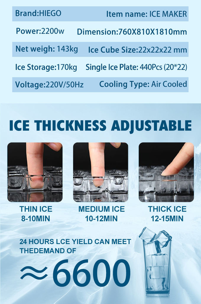 Kapasitas Besar 500KG 24H Mesin Pembuat Es Digunakan Mesin Pembuat Es Cube Ice Maker 7