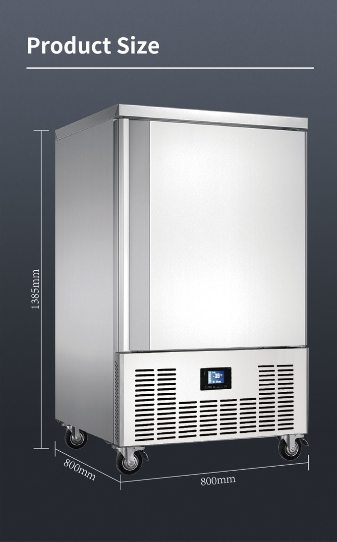 100-200l Blast Freezer Chiller Komersial 5 10 15 Baki Pembekuan Cepat Kecil 9