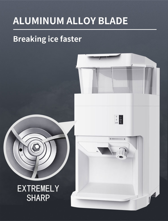 6l Mesin Pencukur Es Kerucut Salju yang Dapat Disesuaikan Desktop Mesin Es Serut Komersial 5