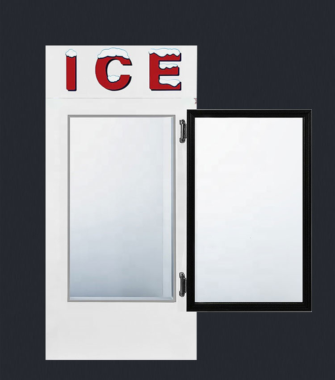 Defrost Auto Cold Wall Outdoor Ice Merchandiser Glass Ice Cream Cabinet Stainless Steel 4