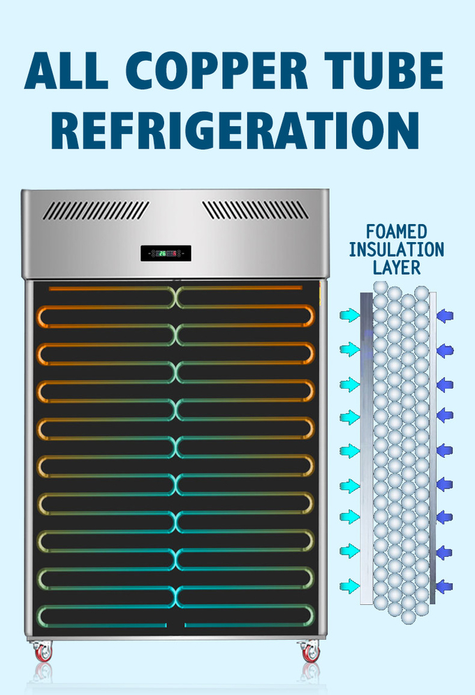 500L Komersial Tegak Freezer 2 Pintu Peralatan Pendingin Restoran 7